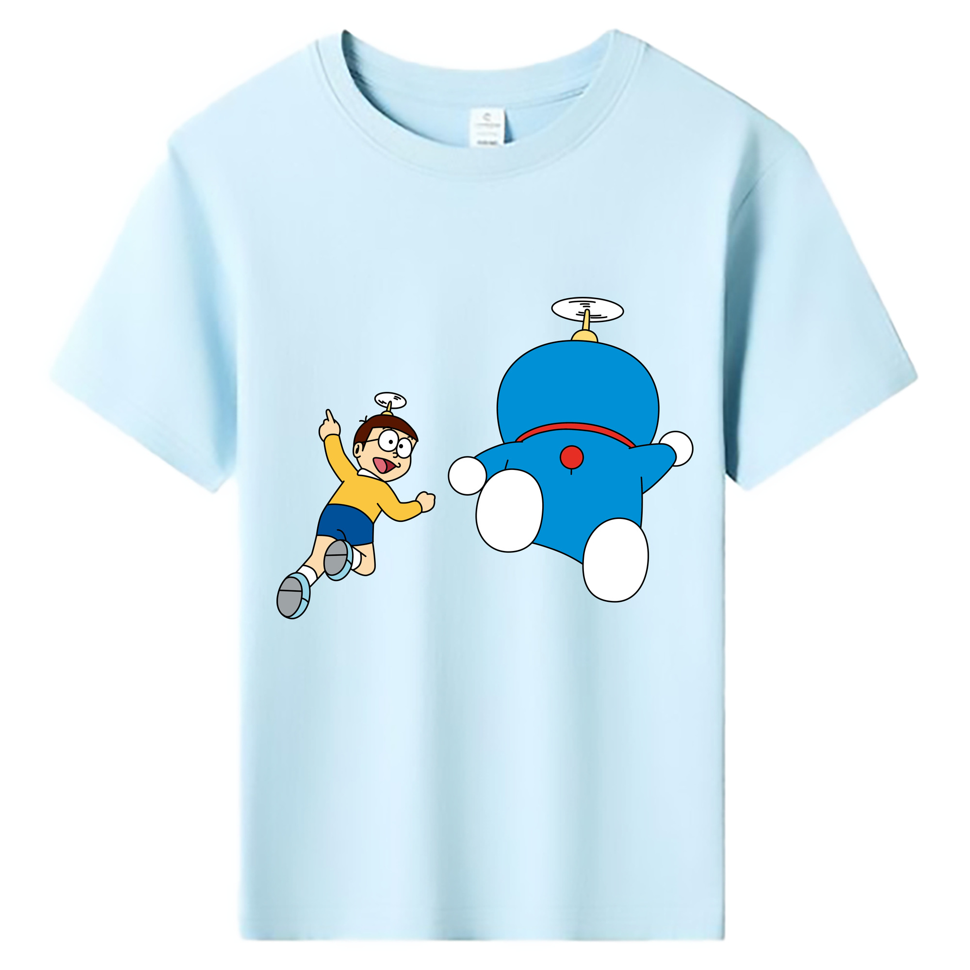 （画像用） ドラえもん 野比 のび太 Doraemon Nobita Nobi 綿100％キッズTシャツ（フロントプリント）